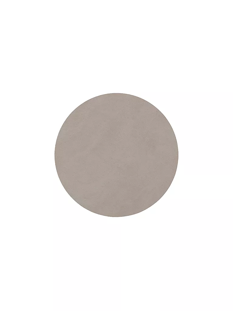 LIND DNA | Posavasos de cuero redondo Nupo 10cm Gris Claro | hellgrau