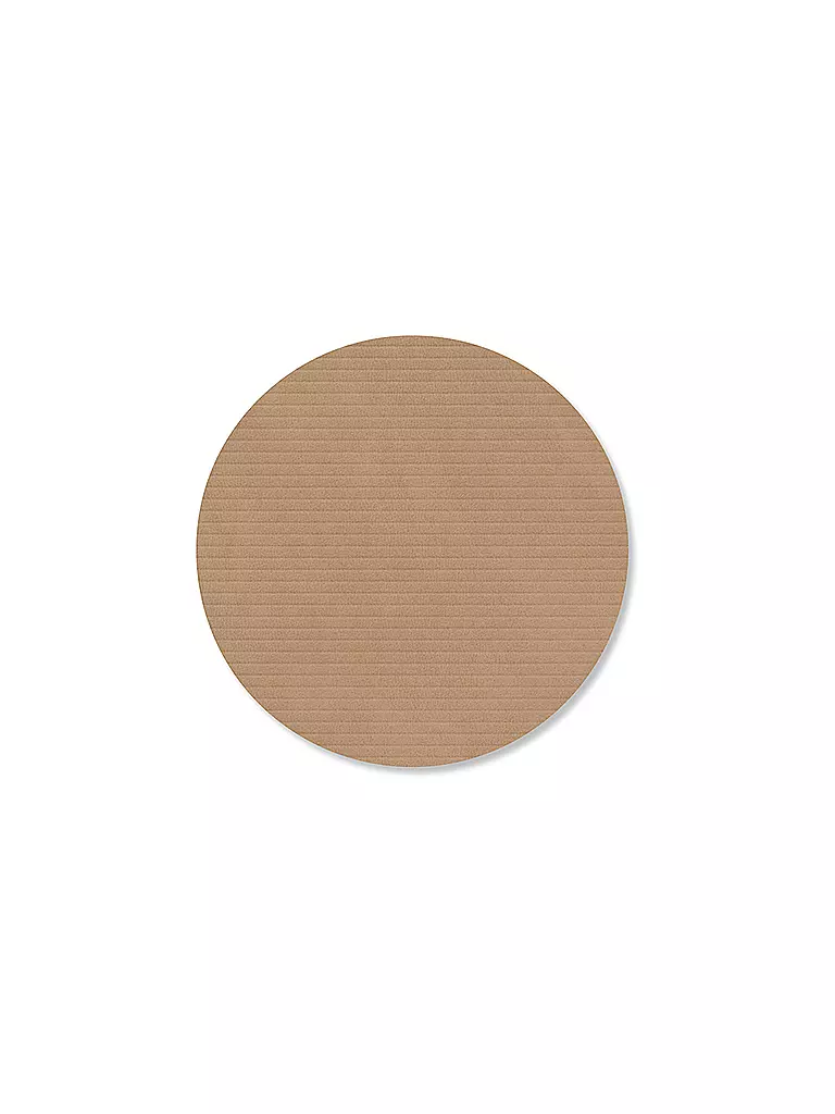 LIND DNA | Posavasos de vidrio 10cm CORDUROY REDONDO Nougat | Camel