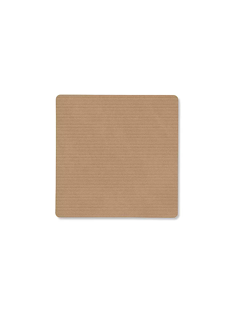 LIND DNA | Posavasos de vidrio 10x10cm CORDUROY CUADRADO Nougat | Camel