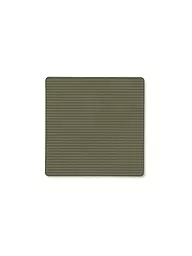 LIND DNA | Posavasos de vidrio 10x10cm CORDUROY ECKIG Nature | Verde oscuro