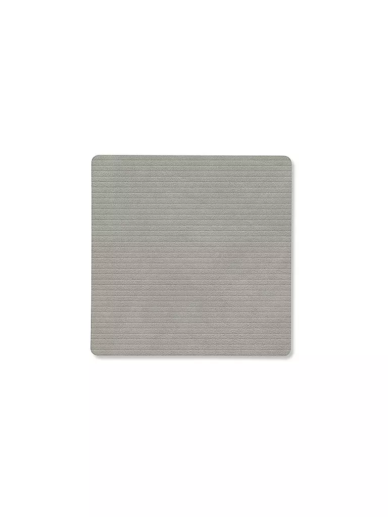 LIND DNA | Posavasos de vidrio 10x10cm CORDUROY ECKIG Gris Claro | Gris claro