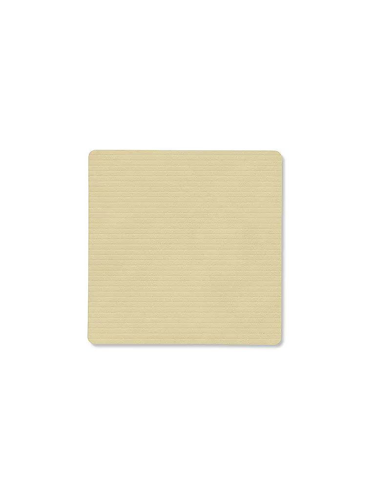 LIND DNA | Posavasos de vidrio 10x10cm CORDUROY ECKIG Lemon Sorbet | Beige