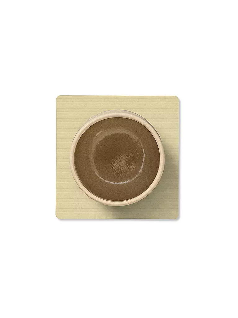LIND DNA | Posavasos de vidrio 10x10cm CORDUROY ECKIG Lemon Sorbet | 
