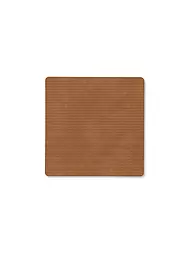 LIND DNA | Posavasos de vidrio 10x10cm CORDUROY ECKIG Nature | Marrón