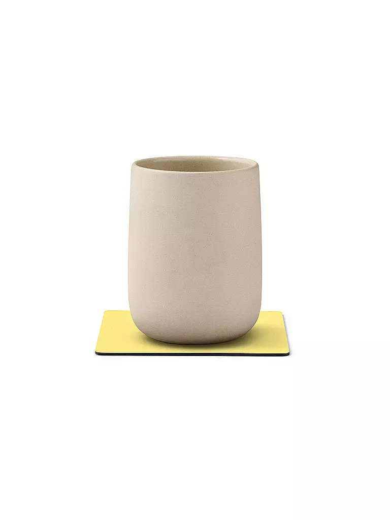 LIND DNA | Posavasos de vidrio 10x10cm SQAURE Amarillo | gelb