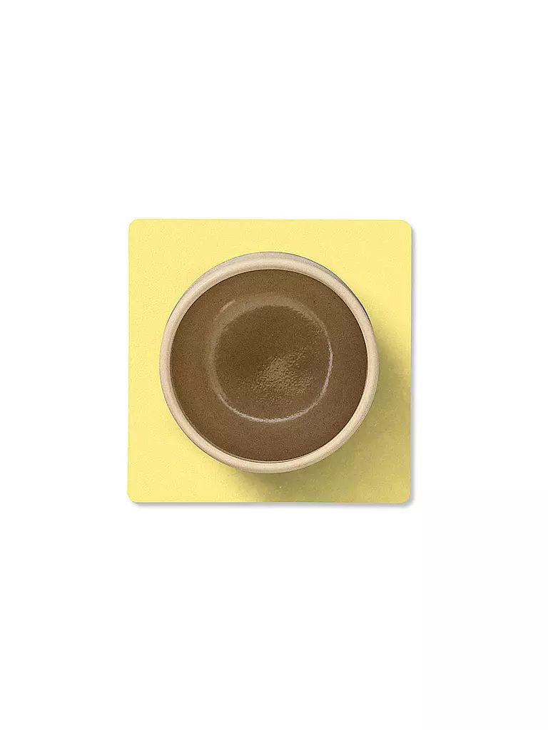 LIND DNA | Posavasos de vidrio 10x10cm SQAURE Amarillo | gelb