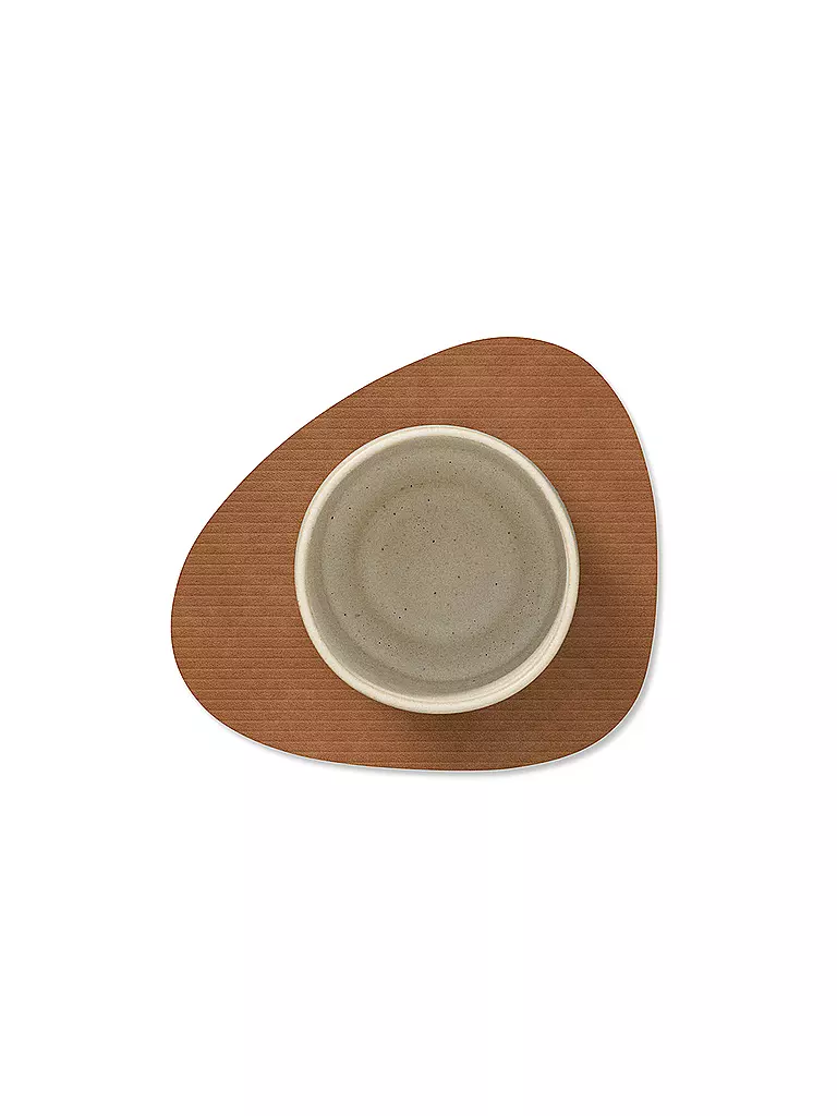 LIND DNA | Posavasos de vidrio 11x13cm CORDUROY OVAL Nature | 