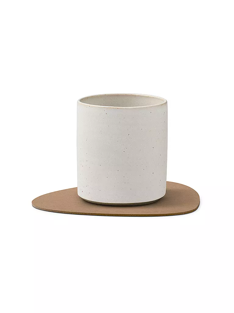 LIND DNA | Posavasos de vidrio 11x13cm CORDUROY OVAL Nougat | Camel