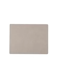LIND DNA | Salvamantel de cuero "Nupo" rectangular 35x45cm | Gris claro