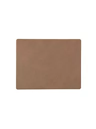 LIND DNA | Salvamantel de cuero "Nupo" rectangular 35x45cm | Marrón