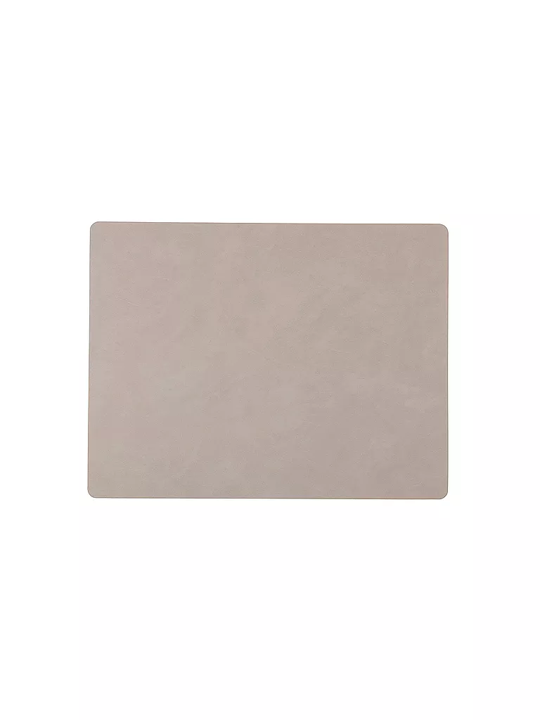 LIND DNA | Salvamantel de cuero "Nupo" rectangular 35x45cm | hellgrau