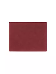 LIND DNA | Salvamantel de cuero "Nupo" rectangular 35x45cm | Rojo