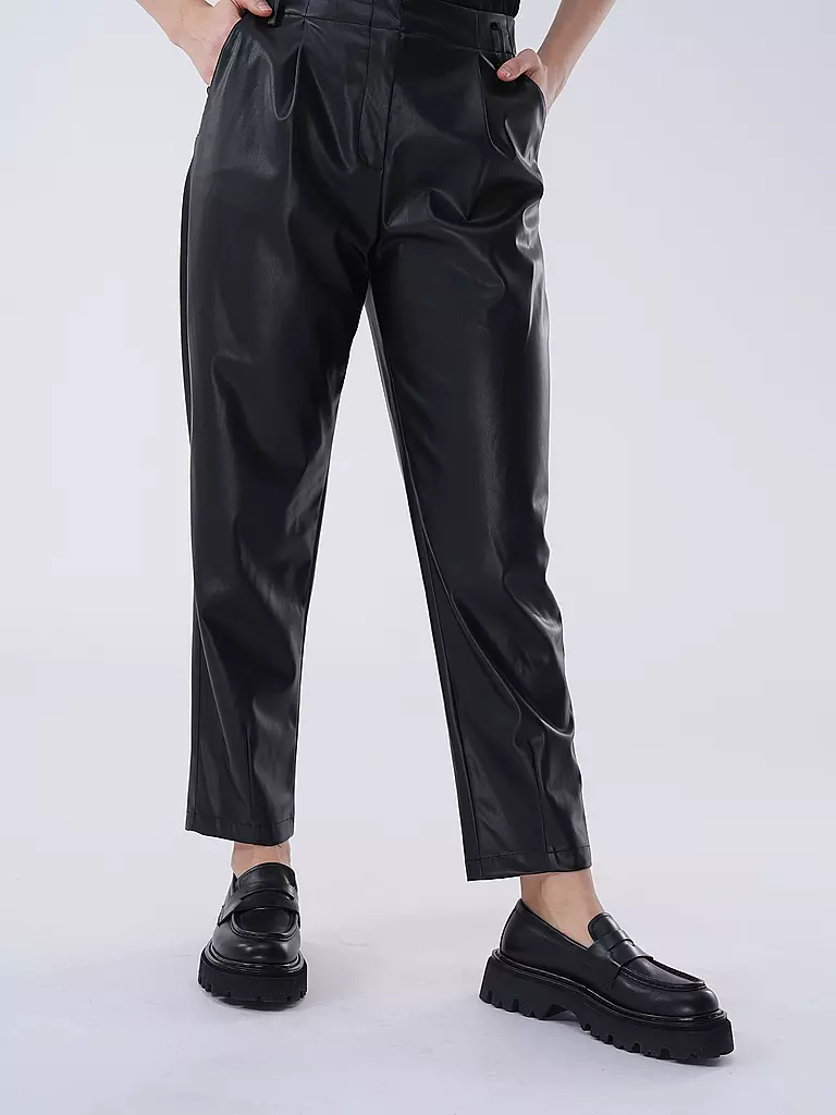 LIU JO | Hose in Lederoptik  | Negro