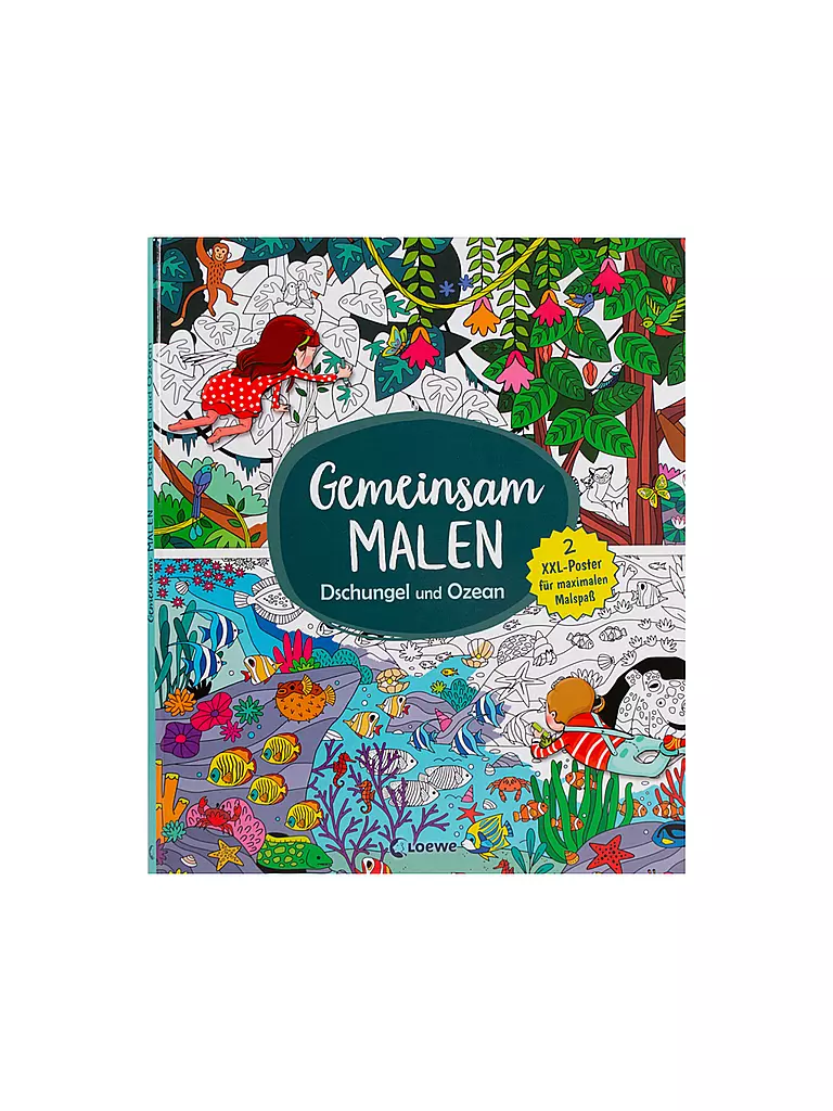 LOEWE VERLAG | Buch - Gemeinsam malen - Dschungel und Ozean | Sin color