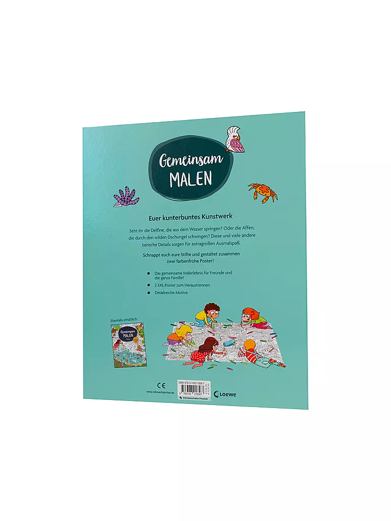 LOEWE VERLAG | Buch - Gemeinsam malen - Dschungel und Ozean | Sin color