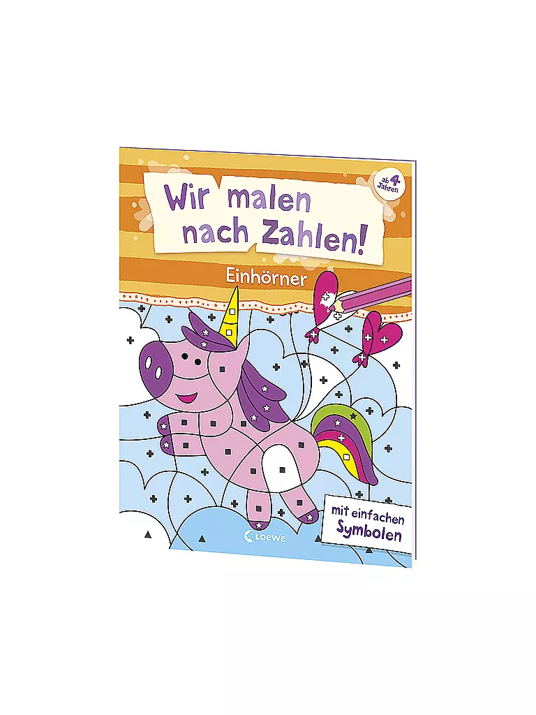 LOEWE VERLAG | Libro para colorear - Pintamos por números - Unicornios | Sin color
