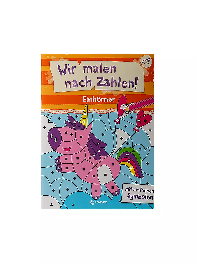LOEWE VERLAG | Libro para colorear - Pintamos por números - Unicornios | Sin color