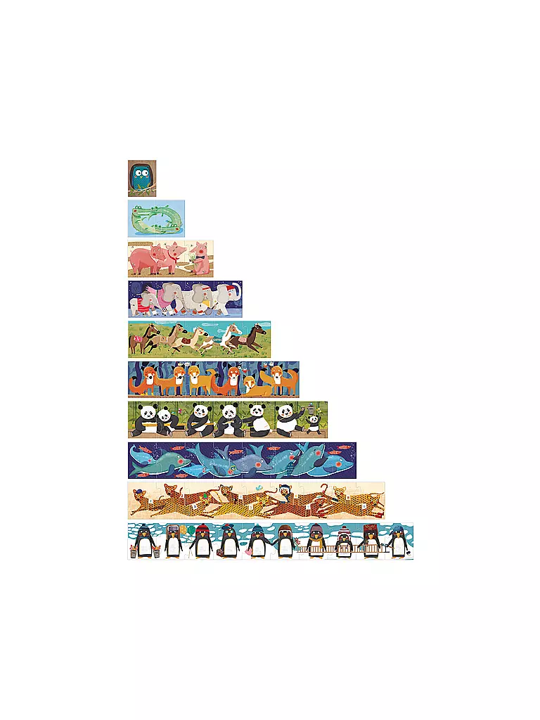 LONDJI | Puzzle 10 PINGUINS 55 Teile  | Multicolor