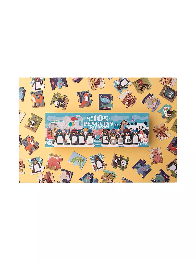 LONDJI | Puzzle 10 PINGUINS 55 Teile  | Multicolor