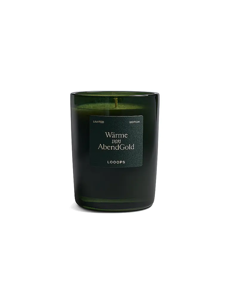 LOOOPS | Vela perfumada 250g Calor de Oro Vespertino | Verde oscuro