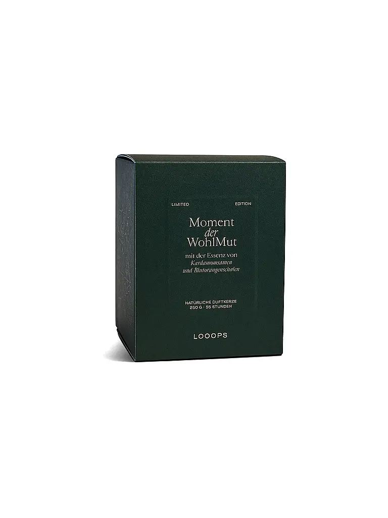 LOOOPS | Vela perfumada 250g MOMENTO DE BIENESTAR | Verde oscuro