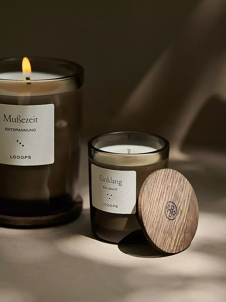 LOOOPS | Vela perfumada 250g MUSSEZEIT | Verde oscuro