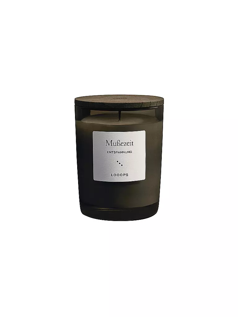 LOOOPS | Vela perfumada 250g MUSSEZEIT | Verde oscuro