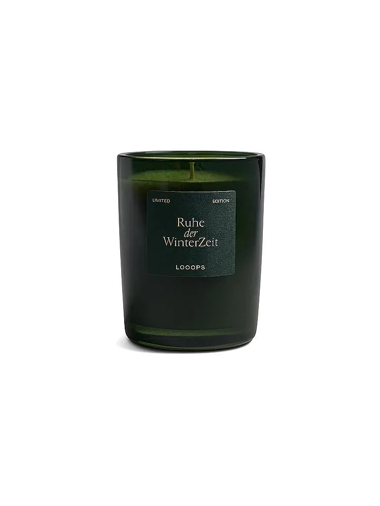 LOOOPS | Vela perfumada 250g Ruhe der Winterzeit | Verde oscuro