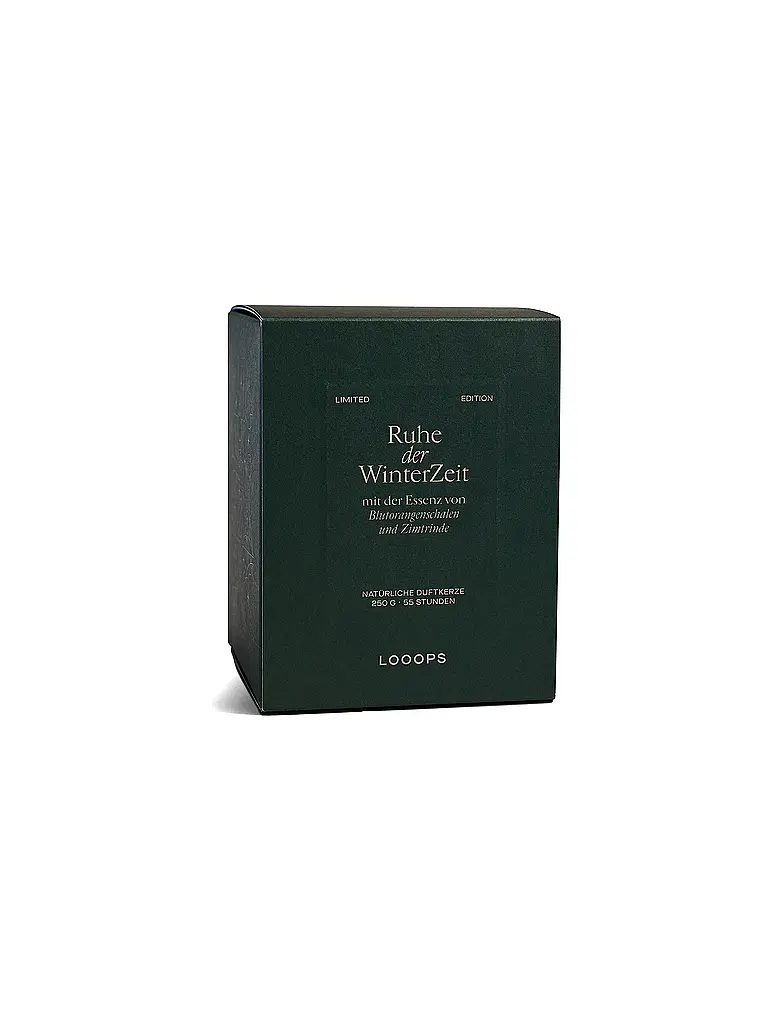 LOOOPS | Vela perfumada 250g Ruhe der Winterzeit | Verde oscuro