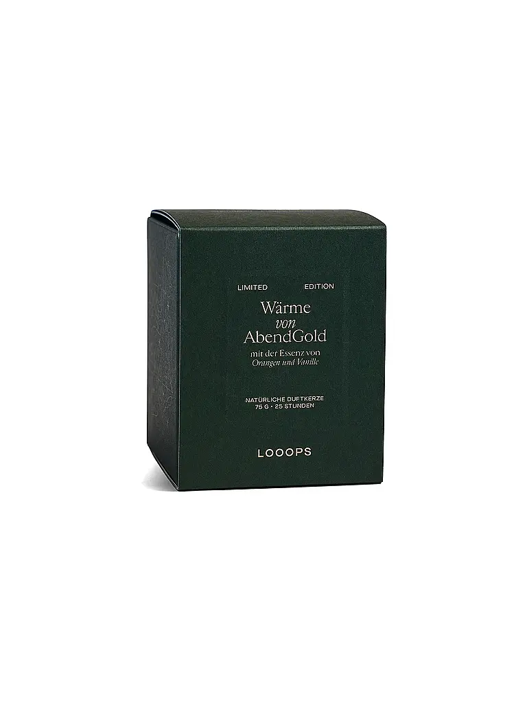 LOOOPS | Vela perfumada 75g Calor de Abendgold | Verde oscuro