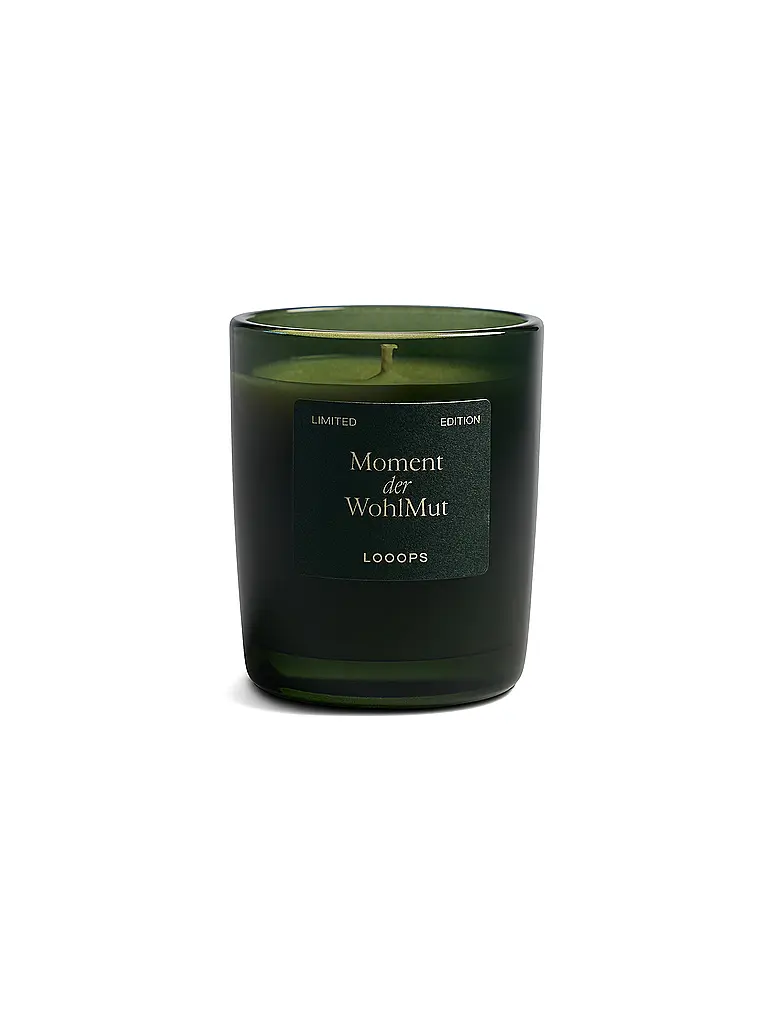 LOOOPS | Vela perfumada 75g MOMENT DER WOHLMUT | Verde oscuro