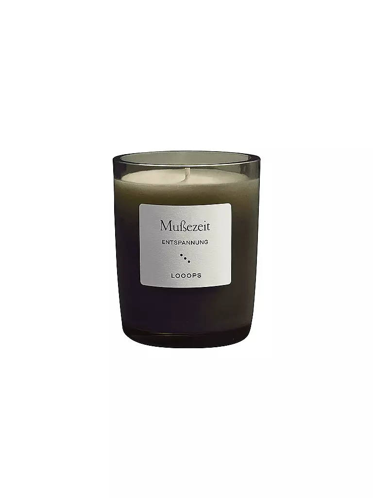 LOOOPS | Vela perfumada 75g MUSSEZEIT | Verde oscuro