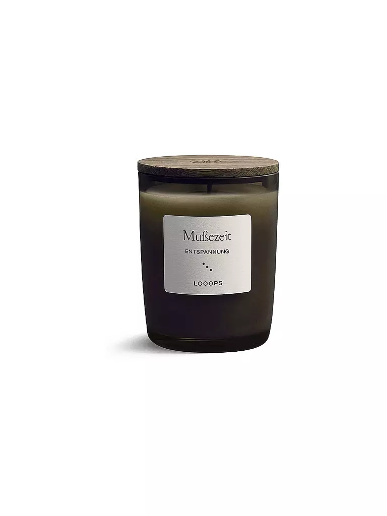 LOOOPS | Vela perfumada 75g MUSSEZEIT | Verde oscuro