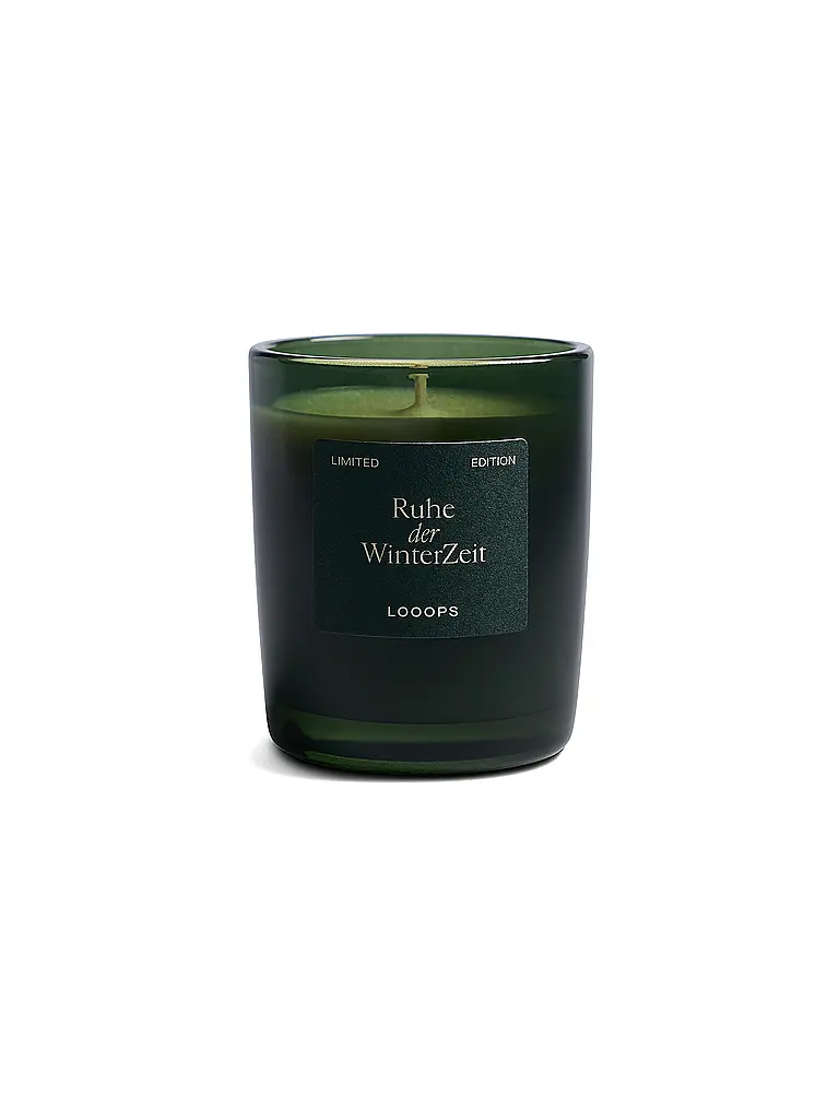 LOOOPS | Vela perfumada 75g Ruhe der Winterzeit | Verde oscuro