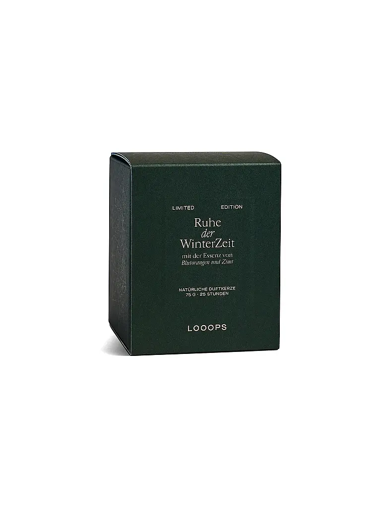 LOOOPS | Vela perfumada 75g Ruhe der Winterzeit | Verde oscuro