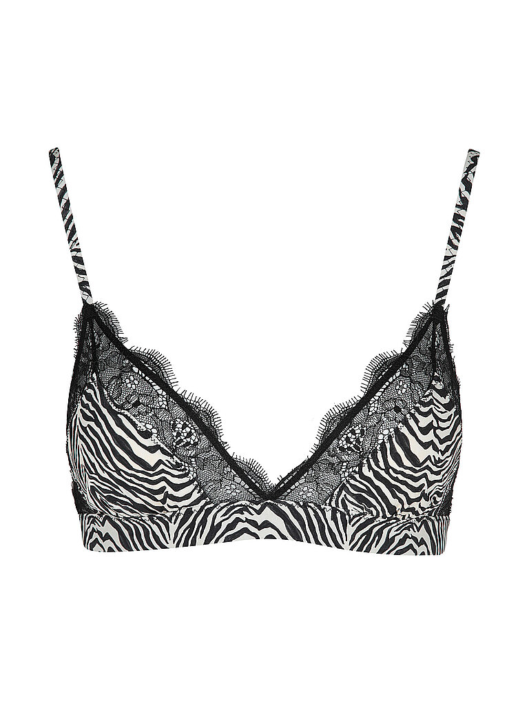 love stories Sujetador sin aros LOVE LACE estampado de cebra negro