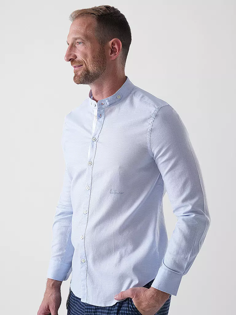 LUIS TRENKER | Camisa tradicional LUBERNET STRUKTUR | Azul claro