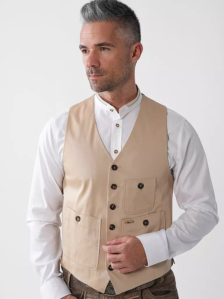 LUIS TRENKER | Chaleco tradicional | Crema