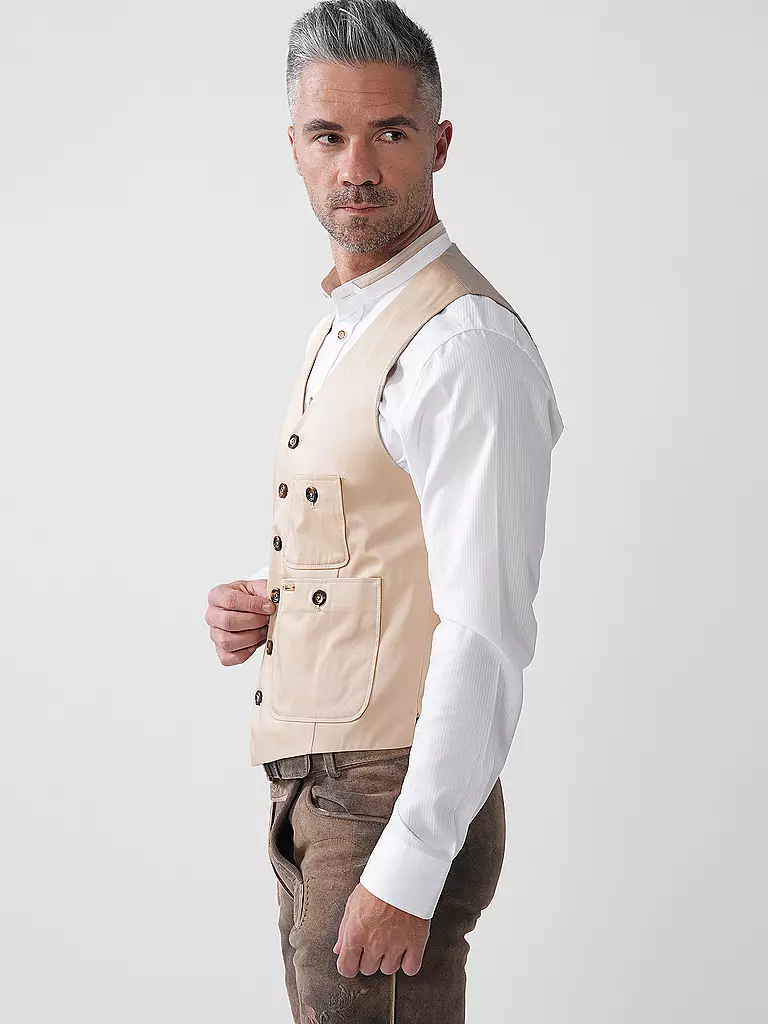 LUIS TRENKER | Chaleco tradicional | Crema