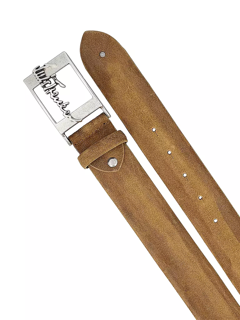 LUIS TRENKER | Cinturón de cuero LUFRANCO | Marrón claro