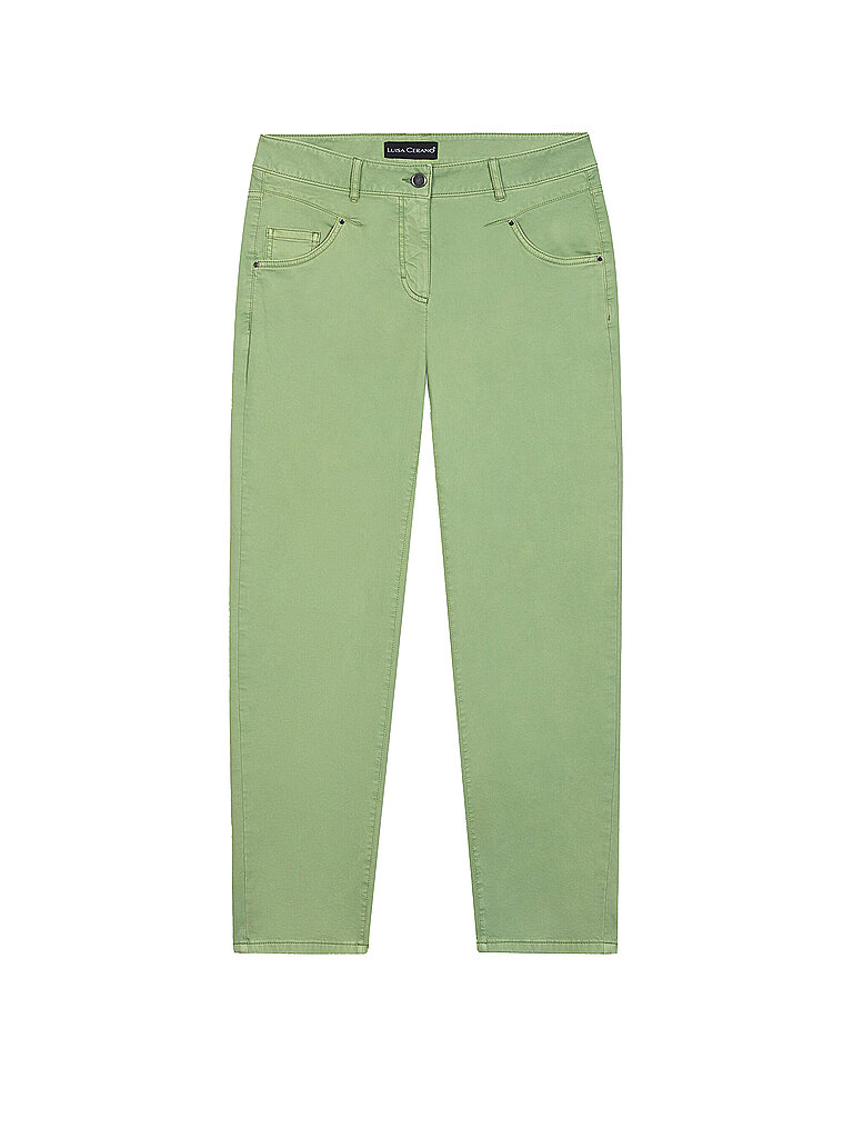 Jeans corte recto 7/8 verde 42