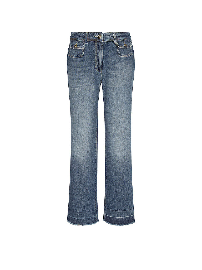 Jeans Straight Fit 7/8 azul 38