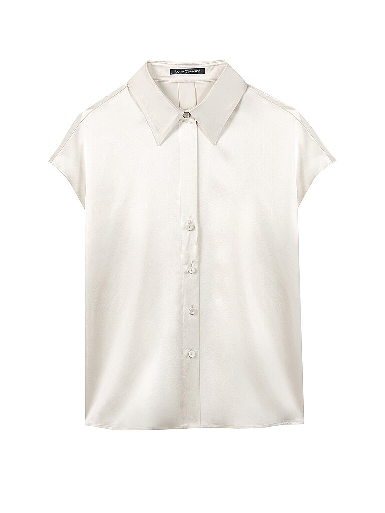 Luisa Cerano Top de seda crema 40