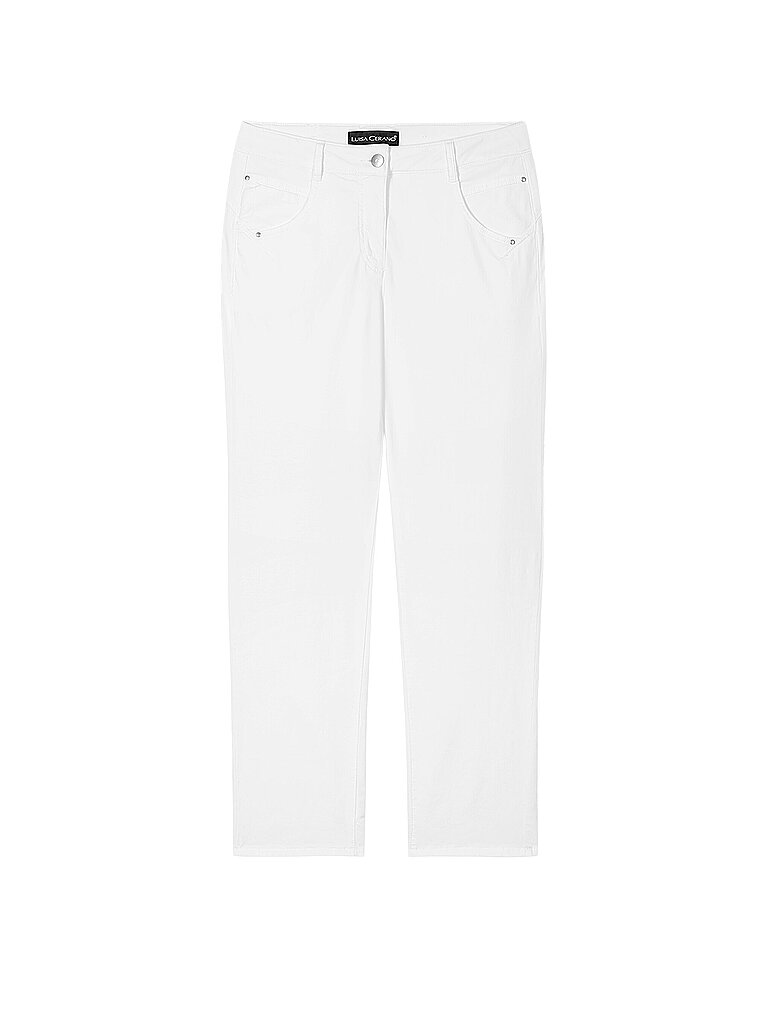 Jeans corte recto blanco 40