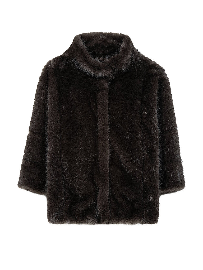 Luisa Cerano Chaqueta de efecto pelo marrón