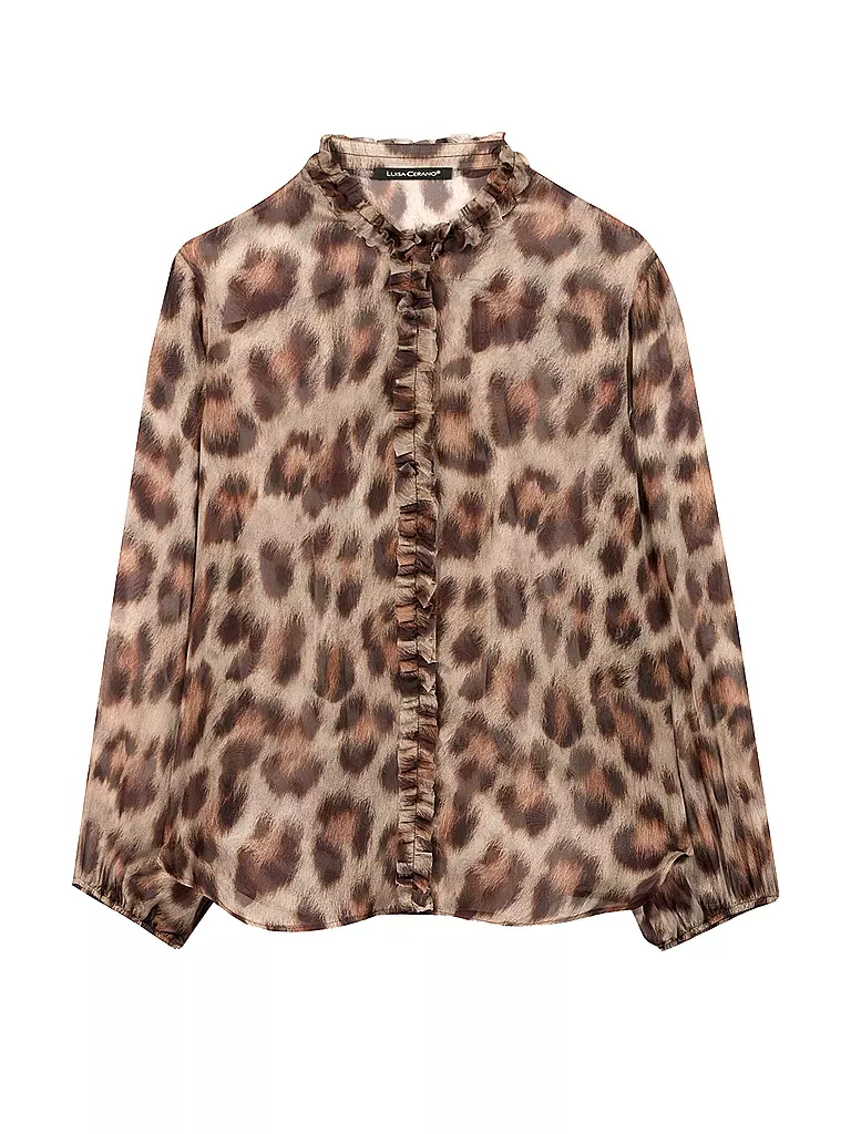 LUISA CERANO | Blusa de seda | Marrón