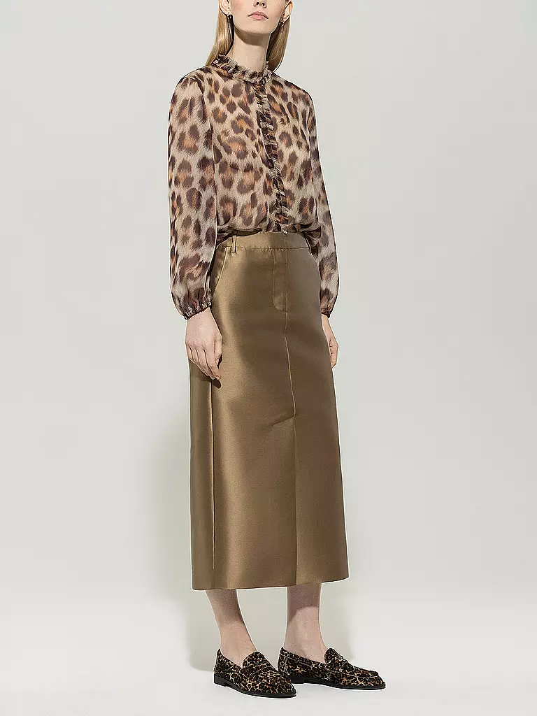 LUISA CERANO | Blusa de seda | Marrón