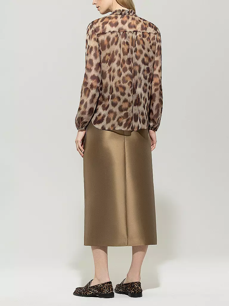 LUISA CERANO | Blusa de seda | Marrón
