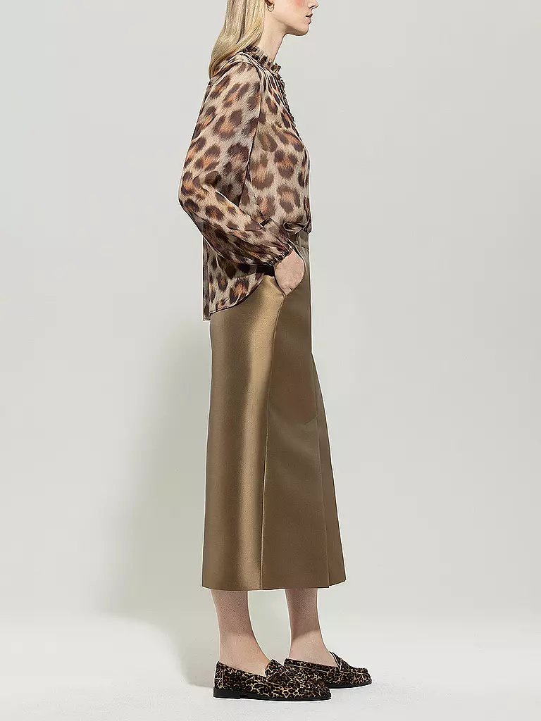 LUISA CERANO | Blusa de seda | Marrón