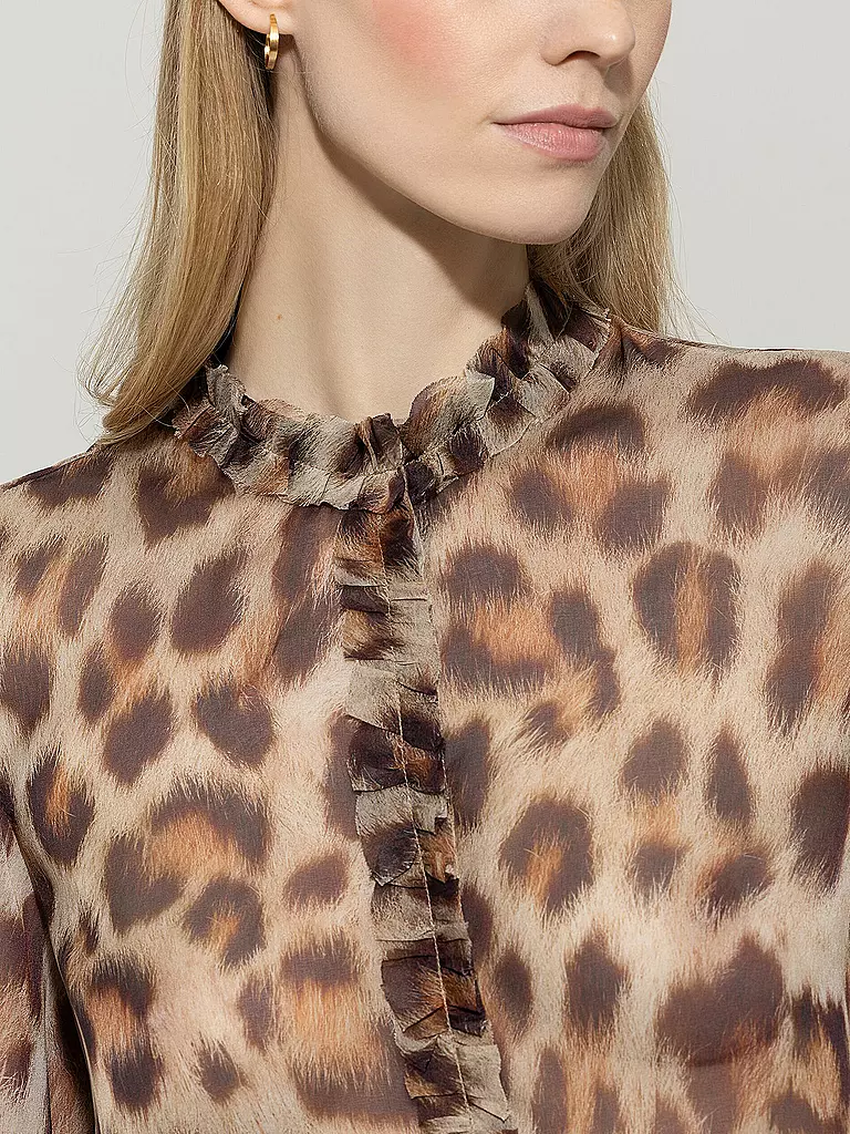 LUISA CERANO | Blusa de seda | Marrón